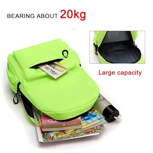 D&T School Backpack WaterProof Back to School, Plain Kids Backpack for Girls and Boys A Unique Rucksack Ideal for School Children Causal Travel School Bags Red — view 3