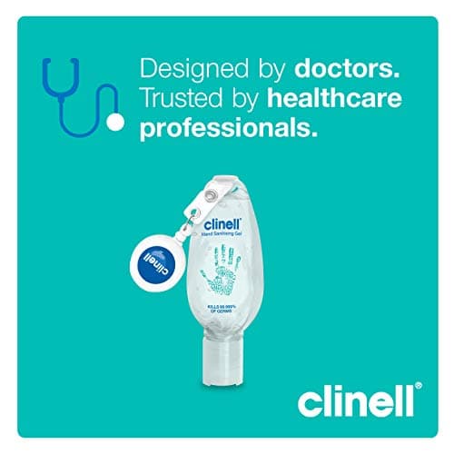 Clinell Hand Sanitiser Gel with Retractable Clip - 50 ml - Dermatologically Tested, Kills 99.99% of Germs, Moisturising, Quick Action, Kind to Skin, No Stickiness — view 6