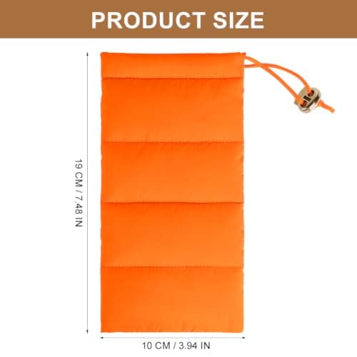 AOOSA Thermal Phone Pouch, Down Cotton Warm Mobile Phone Pouches, Orange — view 2