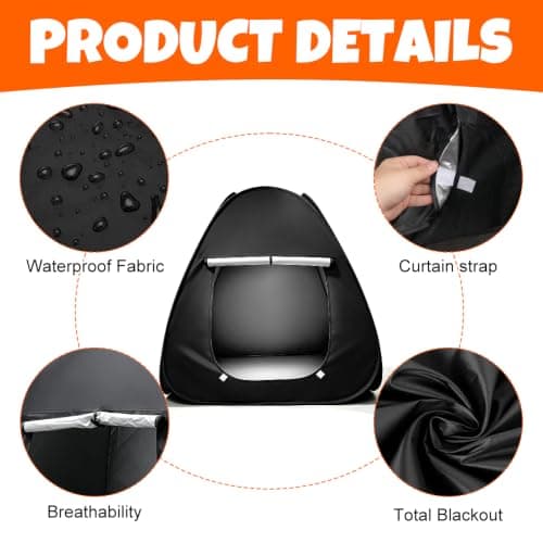 Hojalis Sensory Tent, 84x84x96 cm Calm Down Play Tents, Black Out Den for Autism With A Small Window, Foldable Kids Pop Up Play Tents To Play And Relax Anxiety Relief, Calm Corner Blackout Tent — view 3