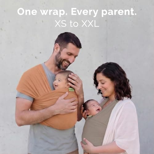 Boba Baby Wrap Carrier - Stretch Organic Cotton Newborn Sling, Fox — view 3