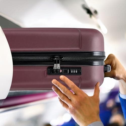 Flight Knight Premium Carry On Small Travel Suitcase - 8 Spinner Wheels - Built-in TSA Combination Lock - Lightweight ABS Hard Shell - Highly Durable - Approved for Over 100 Airlines — view 5