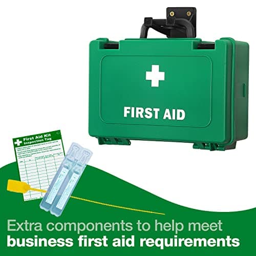 Safety First Aid Group Workplace First Aid Kit (Small 1-10 Persons) Economy HSE-Compliant with Inspection Tags, Wall Bracket, Extra Plasters — view 4