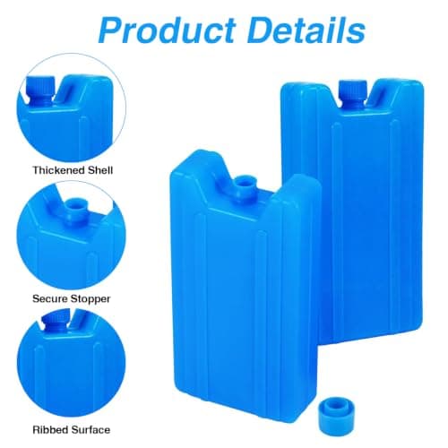 2 Pcs Secret Ice Pack Flasks with Funnel Support Rod, Secret Alcohol Concealer 350ml Leakproof Hidden Ice Pack Flasks Discreet Booze Smuggler Container for Festival Travel Drinks — view 3