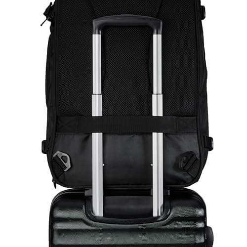 Amazon Basics 40L Travel Backpack, Cabin Hand Luggage (51x38x20cm), Padded Straps, 17" Laptop Compartment, Organized Pockets - Black — view 5