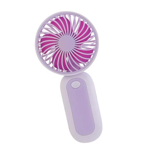 alloneslife Cooling Fan, Portable, Runs on 3A Batteries for Study, Purple