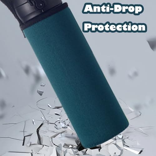 Water Bottle Sleeve Neoprene Pouch for Outdoor Hiking Travel (550ml, Green) — view 4