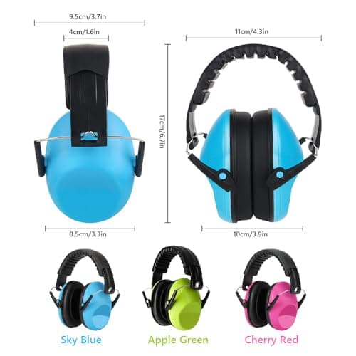 JOAASU 3 Pack Kids Ear Defenders, Ear Defenders Children, 26dB SNR Noise Cancelling Headphones for Kids, Soft Childrens Ear Headphones Ear Muffs, for Boys, Girls, Toddlers, Child (3 Pack) — view 5