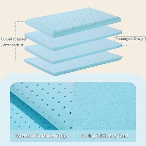 PAROLL Adjustable Pillow Ultra Thin Flat for Sleeping Memory Foam Layer Low Profile Slim Pillow for Stomach, Back, Side Sleepers — view 3