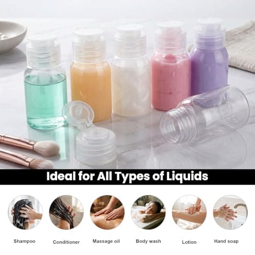 Decorniqu Travel Bottles for Toiletries 6 Pack 65ml Leak Proof Containers — view 6