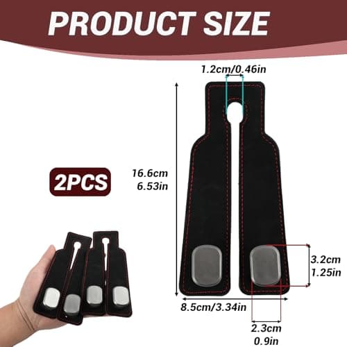 JinRuiCPeng 2 Pack Car Hooks for Headrest, Leather Car Seat Back Storage Organizer, with Wide Deep Double Hooks, Rotating Auto Seat Hangers for Handbags Groceries Coats Umbrellas Interior Accessories — view 2