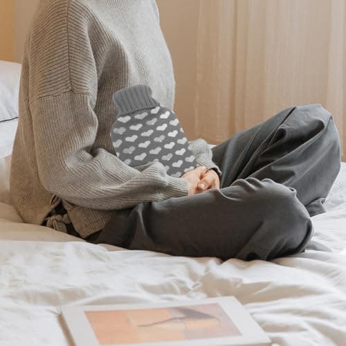 INOOMP 2l Thick PVC Hot Water Bottle with Cotton Cover, Portable Hand Warmer, Outdoor and Travel Winter Accessory, Relieves Arthritis and Provides Comfortable Warmth — view 4