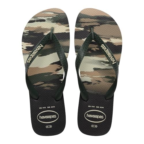 Havaianas Top Camu Men FlipFlop Black/Green Olive 10/11 UK