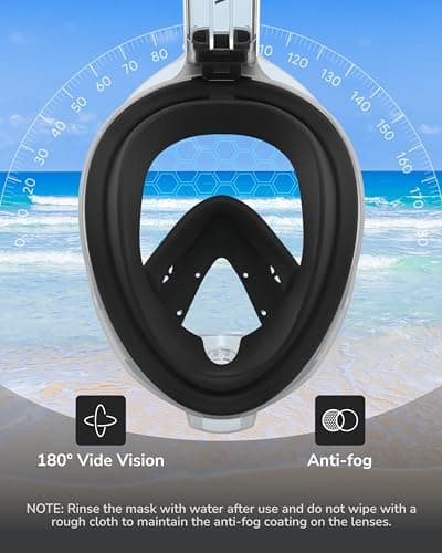 ACURE Full Face Snorkel Mask Adult Anti-Fog Diving Mask with Camera Mount — view 2