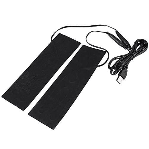 Wincal USB Heater Pad Warm Insoles for Men and Women, 1 Pair 5V Electric Foot Warmers with Carbon Fiber Elements, 35-50°C Foldable and Washable for Outdoor Camping Heating