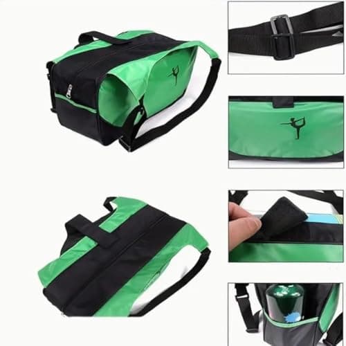 mophrati Sports Duffel Bag Travel Carry Bag Dance Yoga Mat,Green — view 2