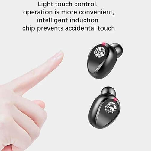 F9 Wireless Earbuds,F9 TWS Bluetooth 5.0 Headset,Touch Control Deep Bass 9D Stereo Sound TWS Bluetooth Earphones with LCD Digital Display&Charging Case,Noise Cancelling Sports Waterproof Headset — view 2
