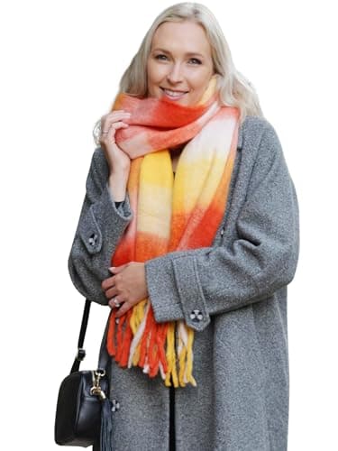 Style Slice Oversized Tartan Blanket Scarf for Women, Pink-01