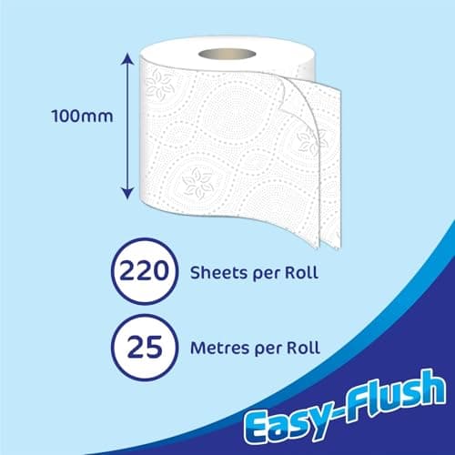 Easy Flush Soft 12 Toilet Rolls | Septic Tanks, Camping, Motorhome, caravans, Portable Toilets | 2ply | No Blocked drains | Quick Dissolve — view 3