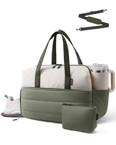 LOVEVOOK Women Gym Duffel Bag, Sports Travel Holdall with Shoe Compartment