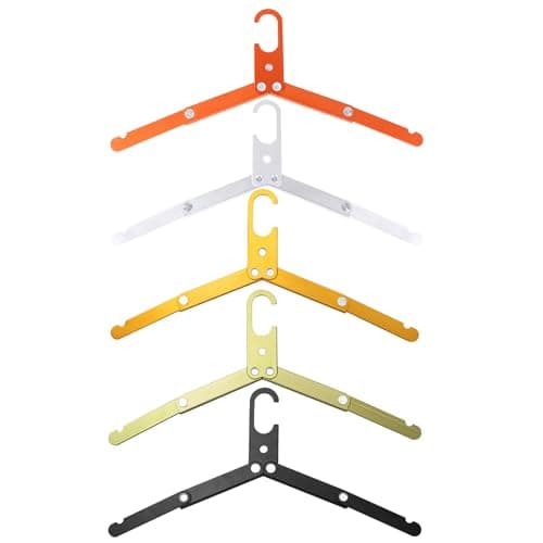 Metal Sturdy Folding Hanger for Wet Clothes Space Saver Travel Accessories for Camping Cruise Hotel Travel Drying Camping — view 4
