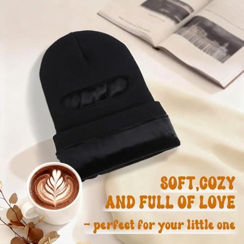 DRESHOW Kids Winter Warm Hat Scarf Baby Earflap Beanies Fleece Lined Knit Hood Toddler Hat Windproof Balaclava Kids 1-6 Years — view 6