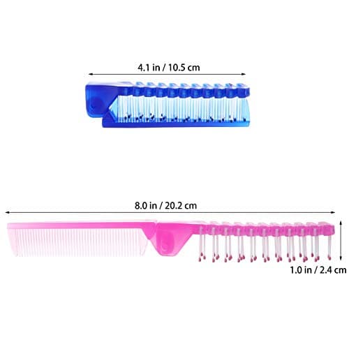 12pcs Plastic Folding Comb Set Portable Travel Hair Care — view 5