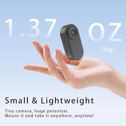 LX-VIECKDUN Mini Action Camera Thumb Camera 720P HD Tiny Portable Vlogging Camera Mount Anywhere Life Waterproof 140 Min Battery Life AI Editing For Vlogging Outdoor Travel Skiing and Riding — view 2