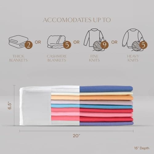 Hayden Hill Luxury Organic Cotton Sweater and Blanket Storage Bag 20 Inch — view 2