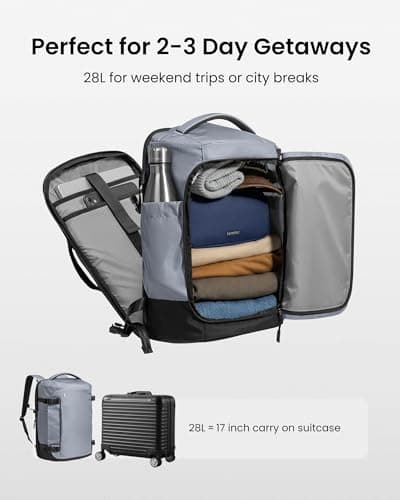 tomtoc 28L Travel Backpack, TSA-Approved Underseat Carry-On Travel Bag — view 3