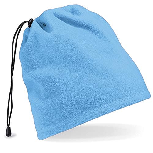 Beechfield Supra Fleece Drawcord Hat Neck Warmer Sky Blue One Size — view 2