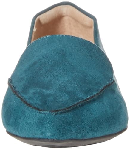 Amazon Essentials Women's Loafer Flat, Dark Turquoise Microsuede, 6 UK Wide — view 2