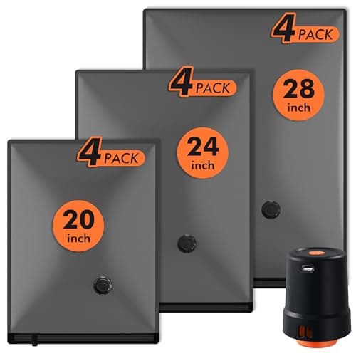 GONGSHI Vacuum Seal Bags for Clothing Travel & Home Storage, Travel Vacuum Bags with Pump,Space Saver for Blankets, Comforters, Pillows, Clothes,12 Combo