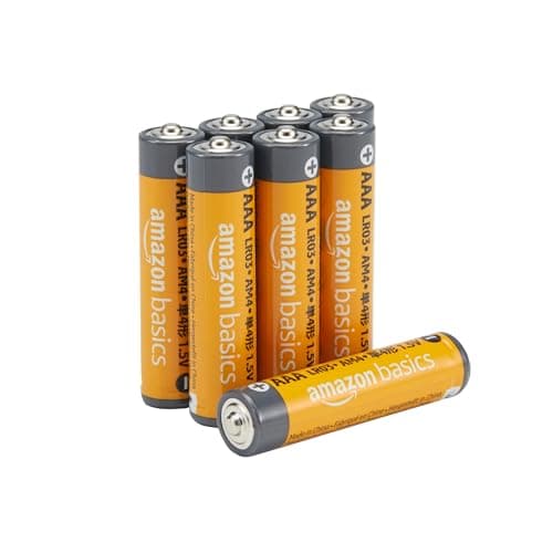 Amazon Basics 8-Pack AAA Alkaline High-Performance Batteries, 1.5 Volt, 10-Year Shelf Life