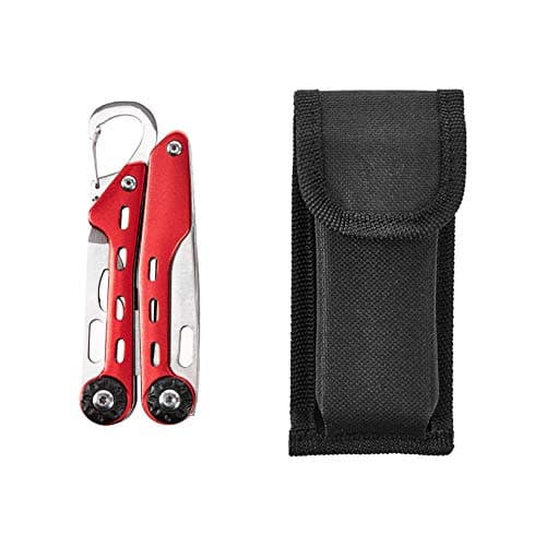 Amazon Basics 10-in-1 Stainless Steel Multitool Safety Lock with Nylon Sheath, 10.4 x 4.5 x 2.03 cm, Red & Black — view 5