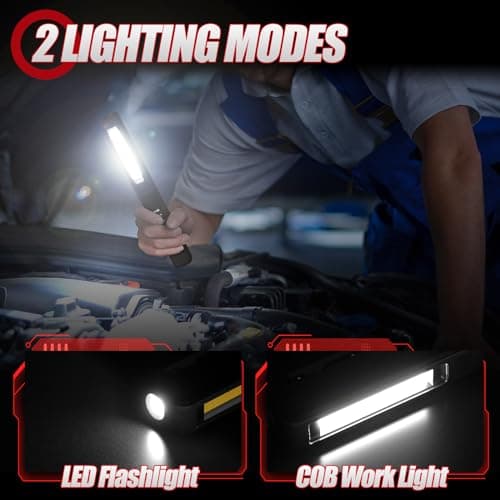 Linkax Work Light Rechargeable 2 Pack, Birthday Christmas Gift for Men Dad — view 3