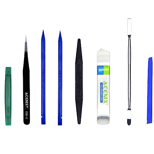 ACENIX 9 pcs Mobile Phone Repair Tool Kit Professional Opening Repair Pry Tool Kit Plastic Spudger Set Precision Tweezers Set Modelling — view 6