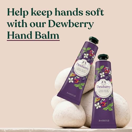 The Body Shop Dewberry Hand Balm (1x 30ml) Intensive Moisturising Hand Cream for Soft Skin, Fruity and Floral Scented Vegan Formula with Shea Butter, 96-Hour Moisture, Fast-Absorbing and Non-Greasy — view 3