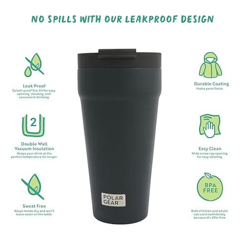 Polar Gear 470ml Coffee Cup Travel Mug, Insulated Coffee Cup w/Closure Lid — view 3