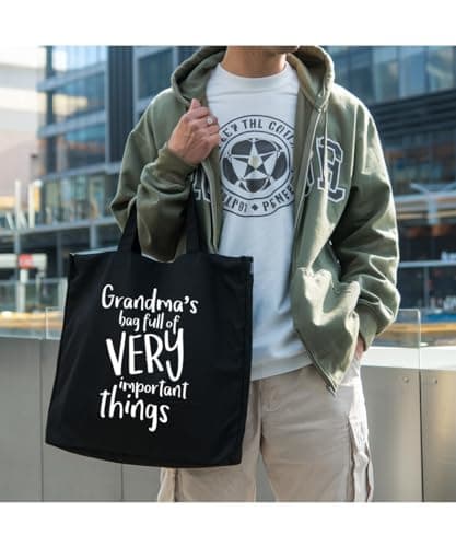 Hippowarehouse Grandma's Bag Full of Very Important Things Tote Shopping Gym Beach Bag 42cm x38cm, 10 litres — view 3