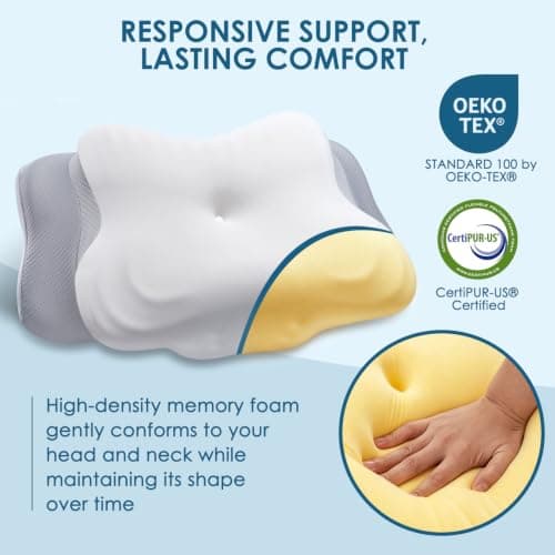 RestVara Memory Foam Pillow, Neck Pillow, Cervical Pillow, Ergonomic Pillow — view 5