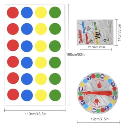 XIMU-SHANGDIAN Twister Floor Mat Multi-Player Balance Party Game for Adults — view 2
