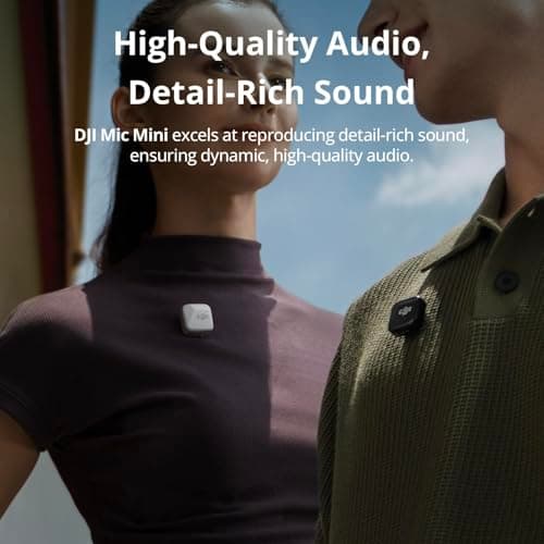 DJI Mic Mini Transmitter (Infinity Black), Ultralight, Detail-Rich Audio — view 3