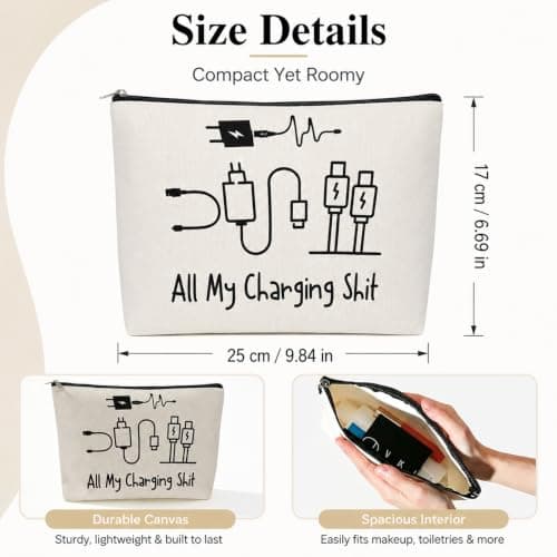 2 Pack Zip Travel Pouches for Cables, Cosmetics and Toiletries — view 2