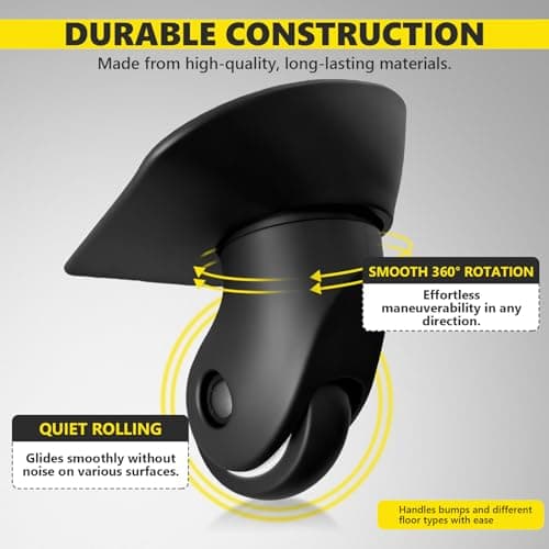 Luggage Wheels Replacement Wheel for Luggage Suitcase Repair 360° Rotating Suitcase Replacement Wheels with 4 Mounting Holes H167 — view 4