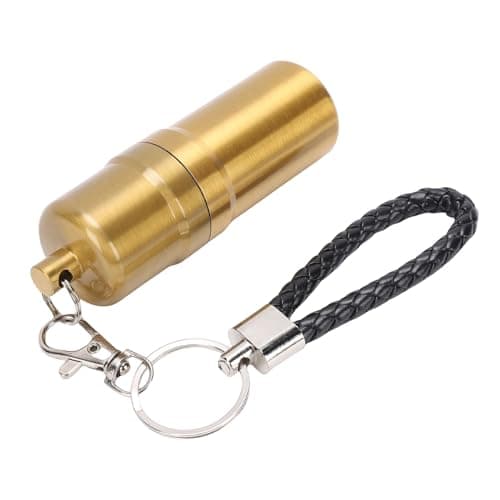 Topiky Portable Metal Storage Jar, Aluminum Airtight Container (Gold) — view 3