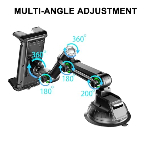 CMANLNYK Car Tablet Phone Holder - 360° Rotating Adjustable Holder for Dashboard Windshield, Car Mount Suitable for Tablet Ipad Iphone 5"-13" — view 5