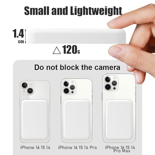 Wireless Magnetic Power Bank, 5000mAh 15W Portable Move Charger for iPhone — view 5