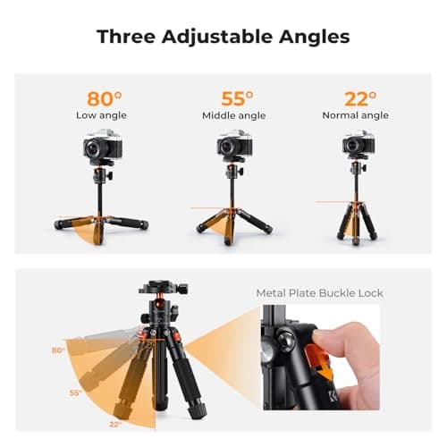 K&F CONCEPT 21.6"/55cm Compact Small Camera Tripod — view 5
