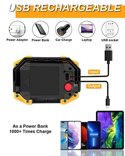 Beizkna 30W LED Work Light Rechargeable Portable COB Floodlight Waterproof — view 3
